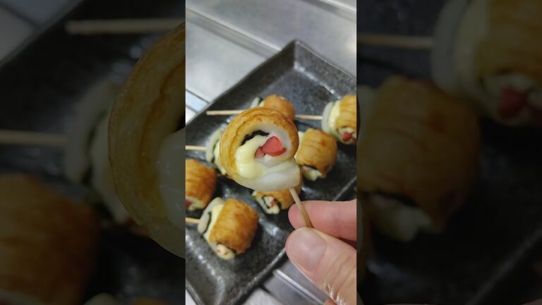 【巻くだけ】コロコロカリカリな ちくわのおつまみ #shorts