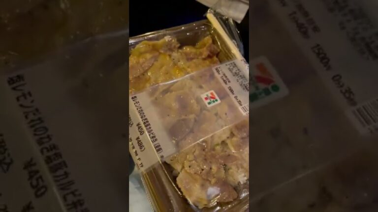 #shorts 定番の安心感！塩レモンだれのねぎ塩豚カルビ弁当　セブンイレブン　鴨川シーワールドにて　2022年11月20日