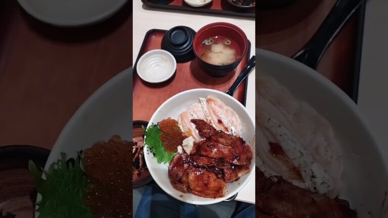 【十勝豚丼・喜久好】贅沢いくらの親子合盛り丼!!#shorts