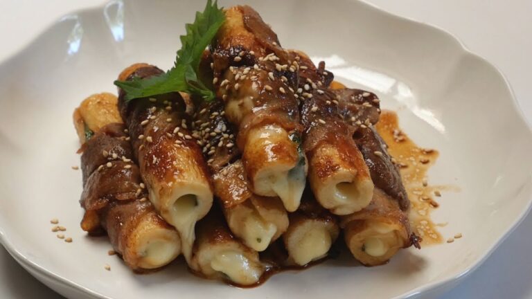 【誰かと食べたくなるおかず】「まるめし」ちくわの大葉チーズ入り肉巻焼き☆お弁当のおかずにもぐー♡ | Pork-wrapped Grilled Chikuwa