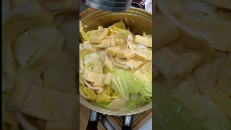 簡単レシピ。白菜と油あげですぐできる。冬におすすめ体がポカポカになる１品。