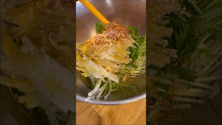 ＼我が家の定番／水菜と大根サラダ レシピはコメント欄に記載 #shorts