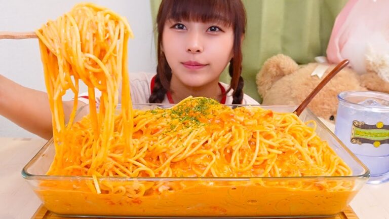 【大食い】ソースたっぷり蟹トマトクリームパスタ10人前