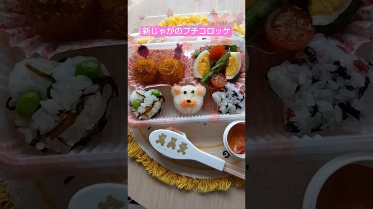 【趣味は弁当作り】🌿ツナのコロッケボール/春のサラダ/可愛い三色おにぎり #shorts