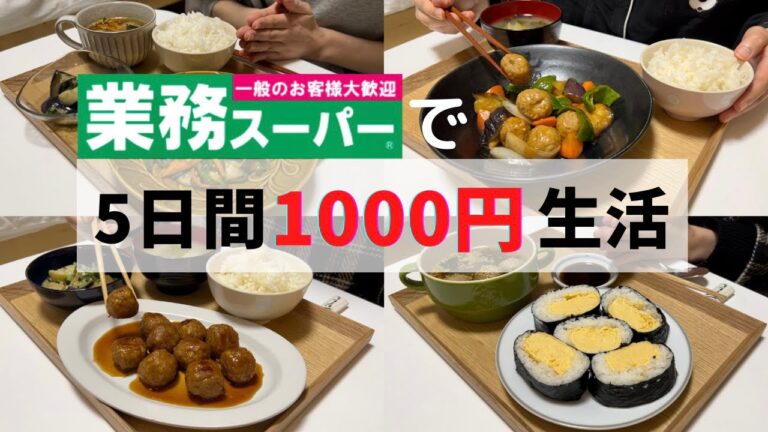 【業務スーパー】1000円で爆買い🛒5日分レシピ紹介