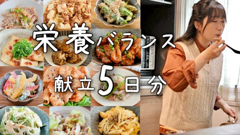 《全１５品》栄養とバランスを考えたレパートリー豊富な献立！平日５日間を助けるメニュー。