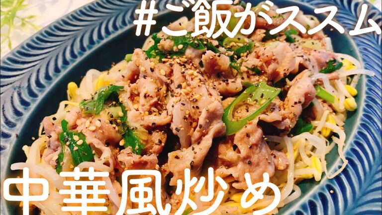 【ご飯に合う】豚肉とネギの中華風炒め／【おかず】／【料理動画】