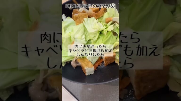 ごはんが進む🍚✨豚肉と厚揚げのみそ炒め