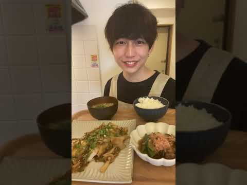 キノコのあんかけをタラにぶっかける日【自炊日記】 #Shorts