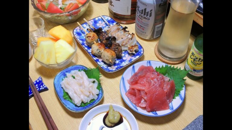 【昨日の】マグロの切り落とし 焼き鳥【晩酌】