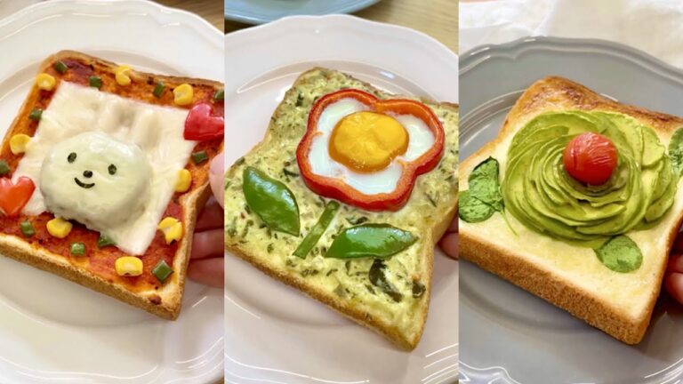 【乗せて焼くだけ】簡単トーストアート #Shorts