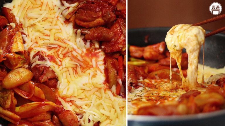 チーズたっぷり🫕チーズタッカルビの簡単すぎる作り方 | How to make cheese dakgalbi