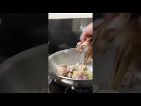 ゴロゴロチキンとキノコのクリームパスタ #shorts #パスタ