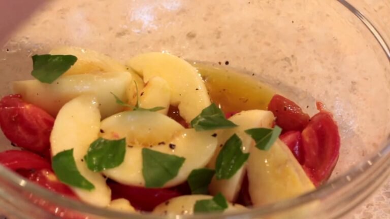 Omekashi Youtube①桃とフルーツトマトの冷製パスタ