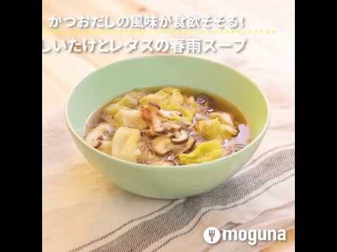 かつおだしの風味が食欲そそる！ しいたけとレタスの春雨スープ ｜ moguna[モグナ]