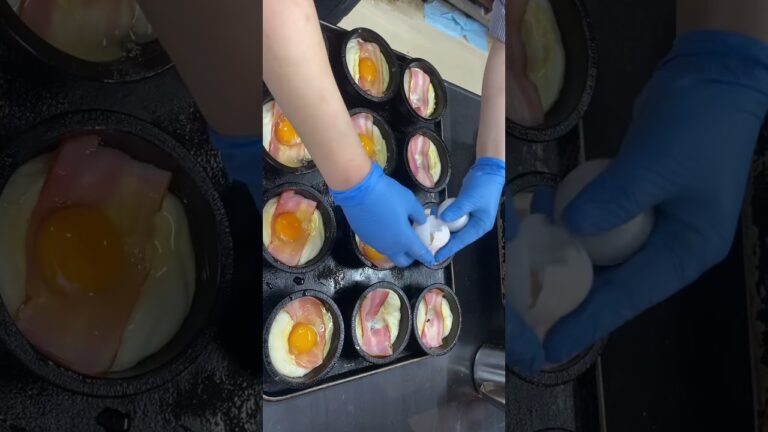 焼き立てパン工程　ベーコンエッグ