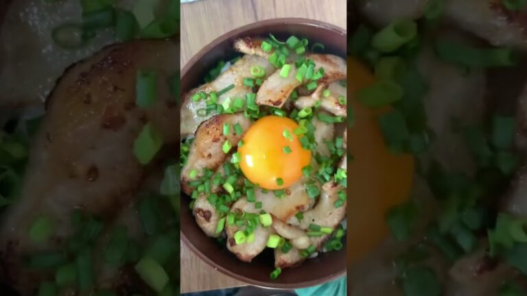 【飯テロ】美味すぎて鬼リピ確定の豚トロ丼 #筋トレ #筋肉 #ダイエット #筋肉飯 #飯テロ