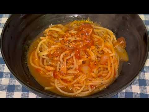 トマト缶で超簡単！！和風ツナトマトパスタの作り方！！！