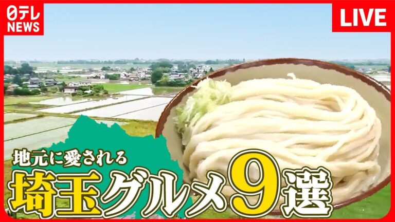 【ライブ】『埼玉グルメまとめ』デカ盛り！弾力溢れる武蔵野うどん/ふっくらとした身がほどけていくうな重 /味噌の味付けがたまらない！自家製ナスのナス肉炒め  など（日テレNEWS LIVE）