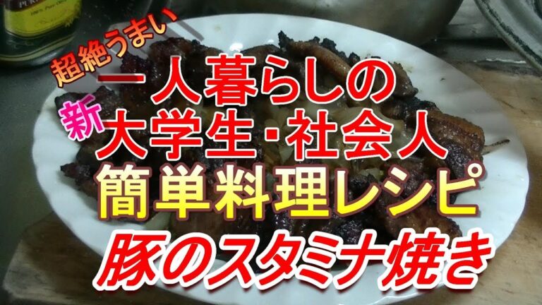 一人暮らし用簡単料理　豚スタミナ焼き が超絶うますぎた!!