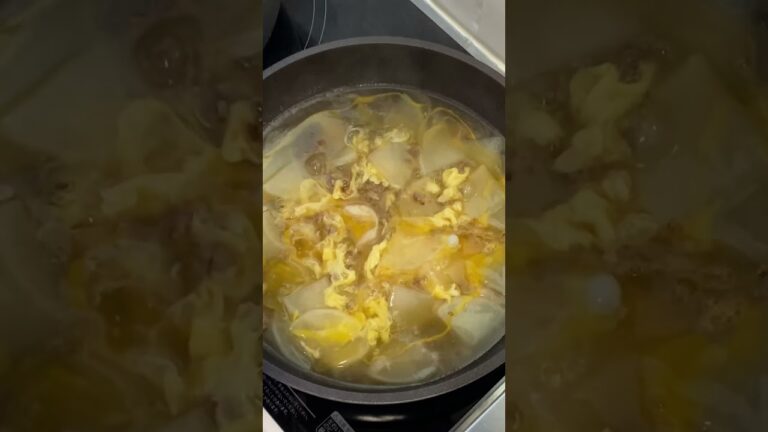 身体に優しい💓大根とひき肉のかき卵うどん