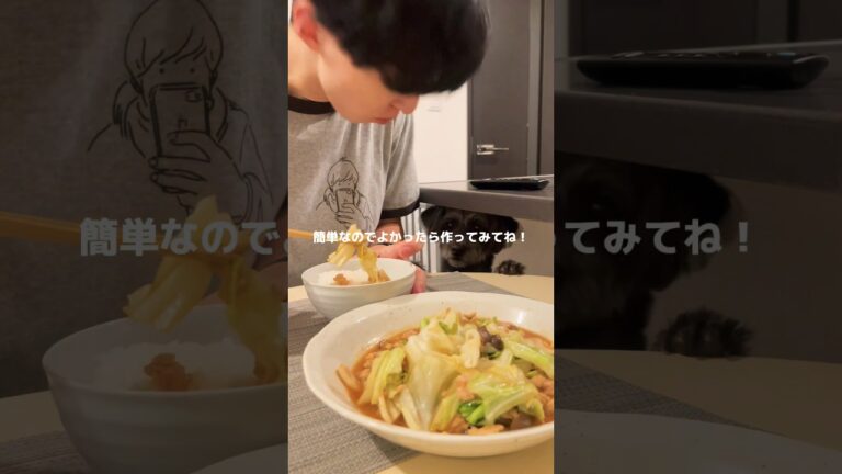 キャベツとひき肉の味噌炒めな晩ごはん。#男子ご飯 #料理男子 #料理勉強中 #おうちごはん #クッキングラム #自炊男子 #よるごはん日記 #暮らしを楽しむ #キャベツレシピ
