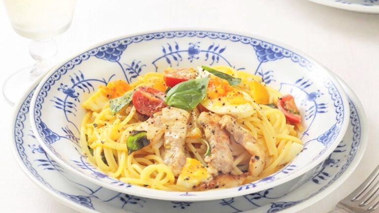 塩麹パンチェッタと卵のカルボナーラ　作り方　 【おつまみレシピ Vol.10】