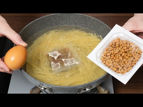 朝ご飯に作る人続出！【即食】日常の納豆パスタ【 #aosパスタ選手権2024 】３皿目