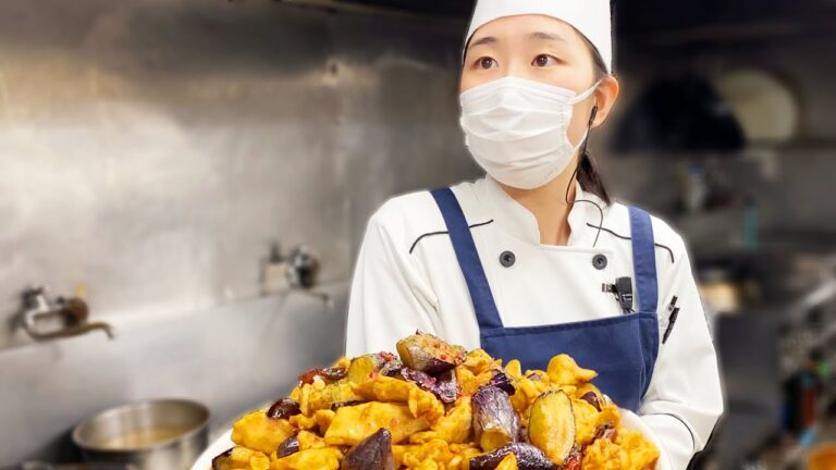 【今日の賄い】茄子と鶏肉のピリ辛トマトケチャップ炒め　Fried Eggplant and Chicken with Spicy Ketchup.　茄汁鶏片