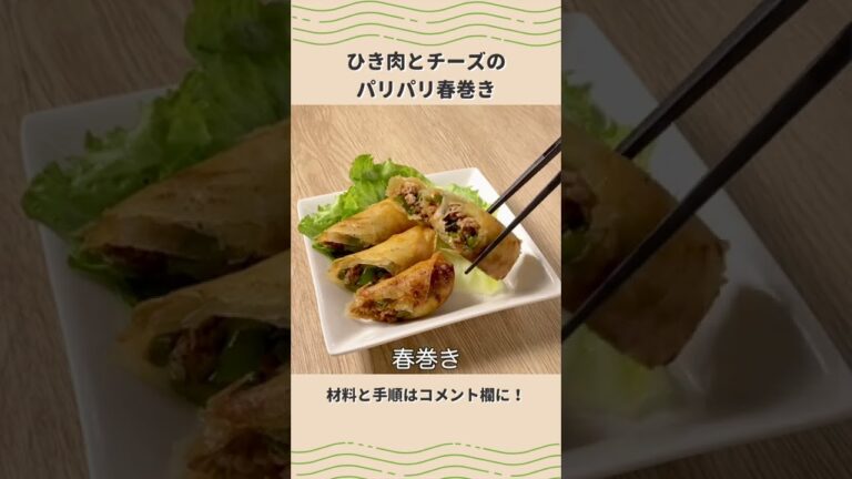 ひき肉とチーズのパリパリ春巻きの作り方【北海道のたれ屋ソラチ】#shorts