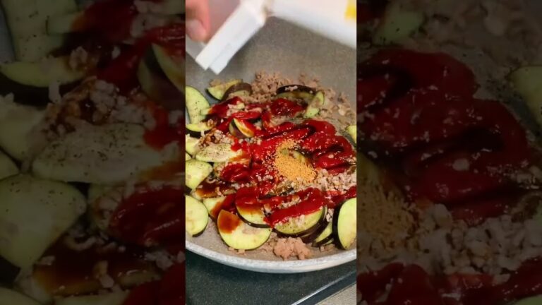 絶対に太らない！茄子と挽肉のボロネーゼ🍝#shorts