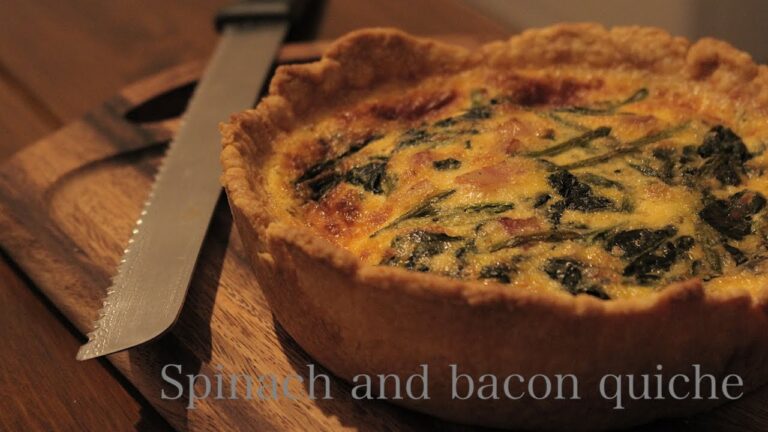 ほうれん草とベーコンのキッシュ| Spinach and bacon quiche