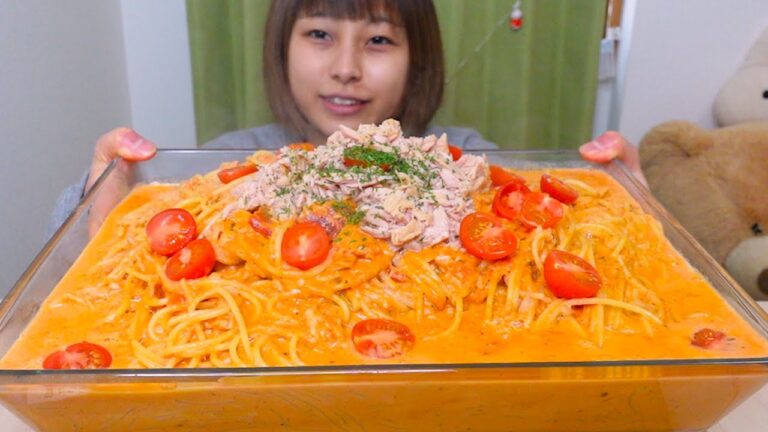 【大食い】ソースたっぷりなツナトマトクリームパスタ10人前