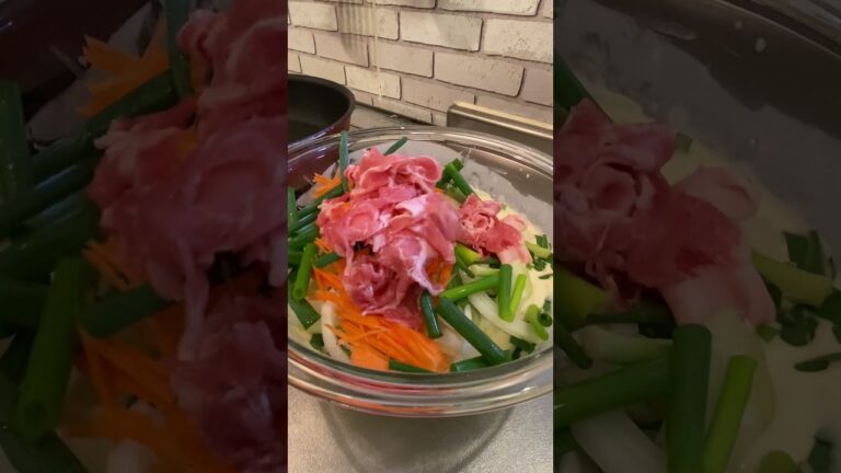 韓国料理のオススメ教えて下さい～野菜モリモリチヂミ作りながら～ #shorts