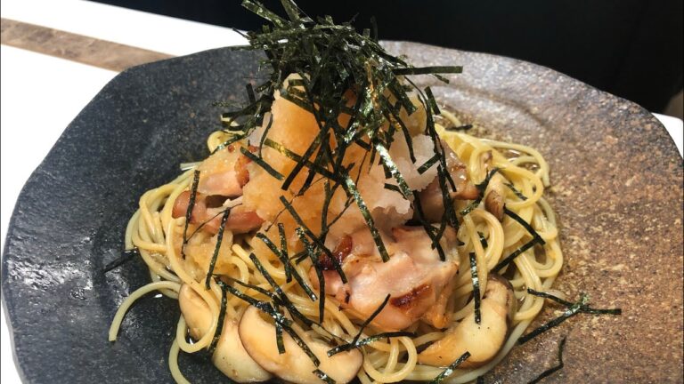 歌う♪中学男子が作るうま×2レシピ#5 【鶏肉のガリバタおろしポン酢パスタ】
