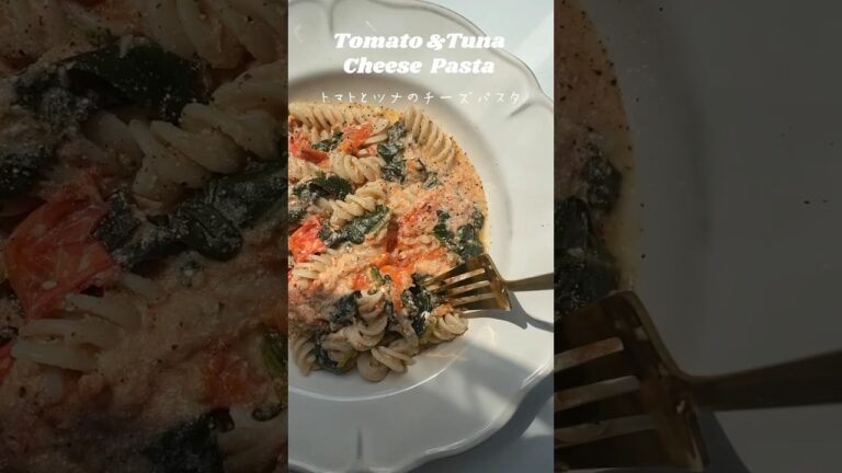 レンジでできるトマトとツナのチーズパスタ🍅🧀🍝 #shorts#short#diet#pasta#パスタ