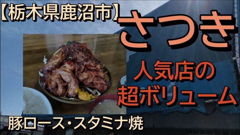 【人気店】味の店 さつきで豚ロース・スタミナ焼【栃木県鹿沼市】