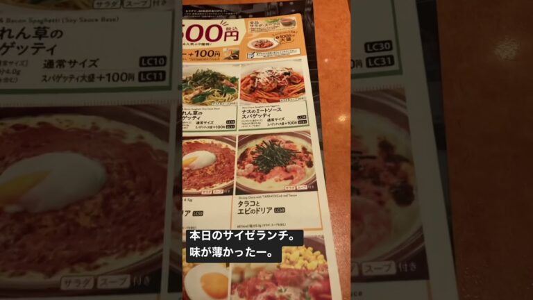【サイゼリヤ】なすのミートソーススパゲティ【500円ランチ】