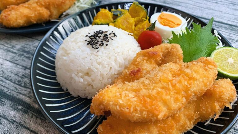 サラリーマンが出勤前に作る朝ごはん【ささみフライとカボチャサラダ】