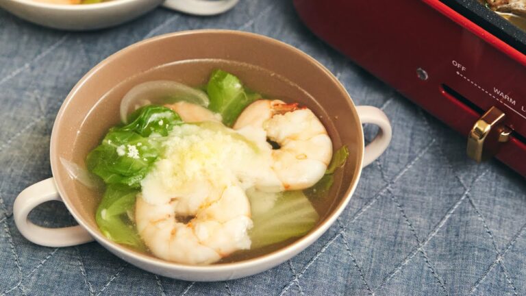栄養満点！エビと春野菜のごちそうスープ