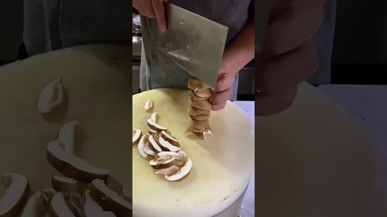 Best Skill cutting faster this mushroom vegetable #food #howto #cooking #recipe