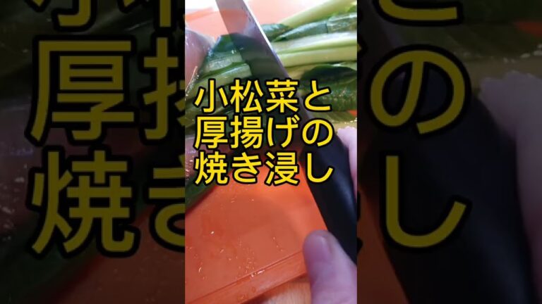 【簡単副菜】小松菜と厚揚げの焼き浸し! #shorts