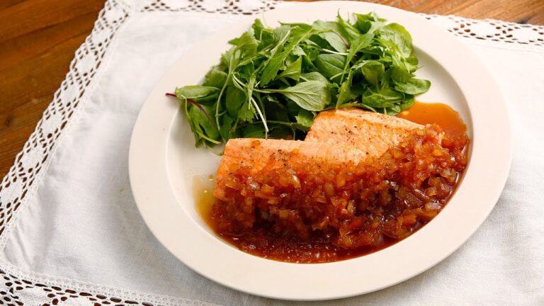 外はカリッと、中はレアでやわらか サーモンの炙り焼き