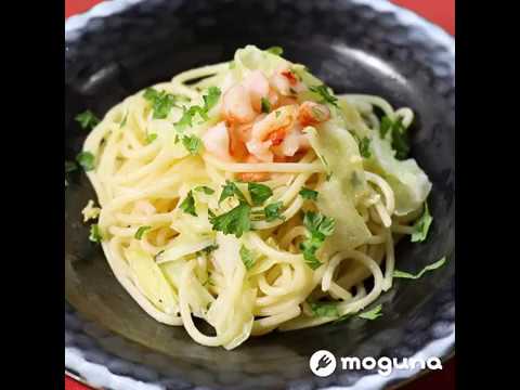 柚子胡椒が決め手のパスタ キャベツと海老のパスタ