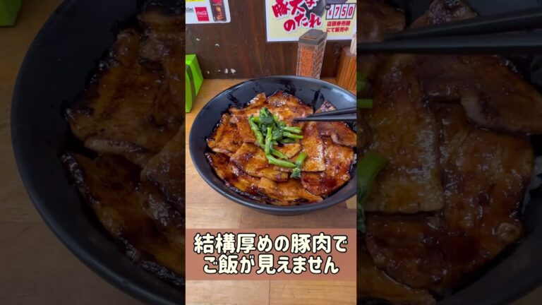 東京出張！豚大学の豚丼（中：750円）は特製たれの豚肉とごはんを頬張ればとっても幸せ！ #shorts