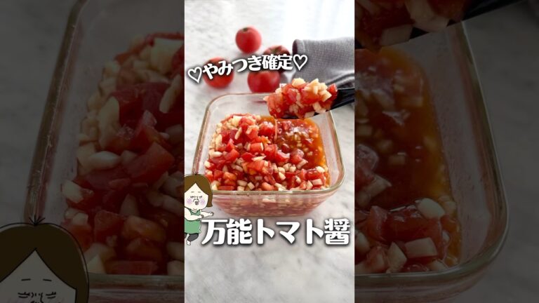 作り置きトマトレシピ！万能トマト醬 #簡単レシピ #料理 #ライフハック #作り置き  #レシピ #つくりおき #作り置きおかず #トマト #夏レシピ #トマトソース #夏休み #shorts