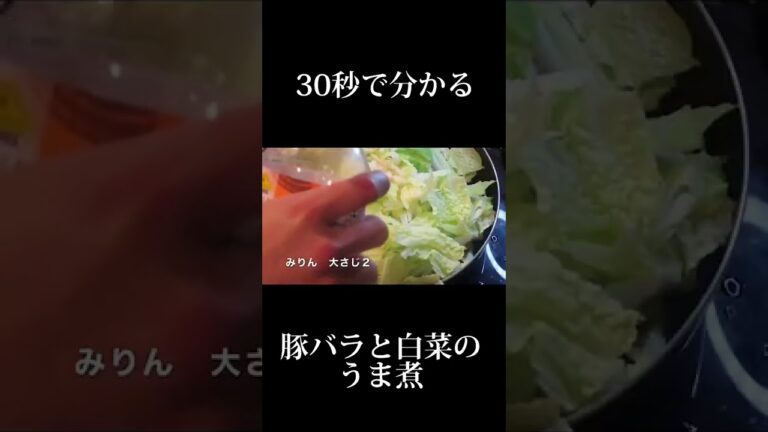 適当すぎてびっくり！ほったらかし白菜と豚バラ肉のうま煮！！　#shorts