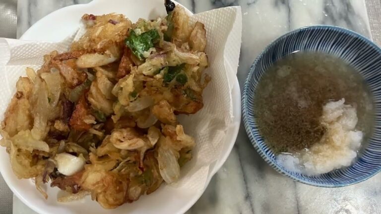 かき揚げ天ぷら🍤和食🍲あつあつ　サクサクで絶品😋