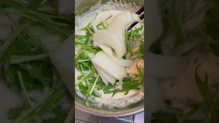 【残り野菜で一品‼︎】水菜と玉葱のチヂミ♡