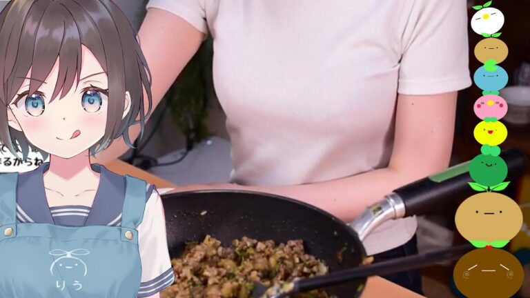 【実写📸料理】なすびカレーをつくるぴよ　夏野菜カレーはじまる(*´▽｀*)